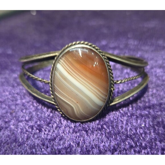7.5 inch southwestern cuff bracelet sterling silver